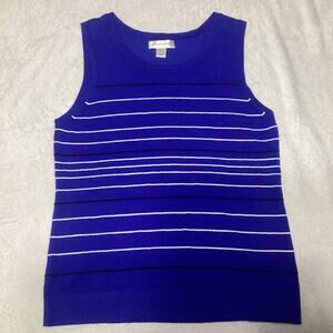 Christopher & Banks Size S Sleeveless tank top striped blue
